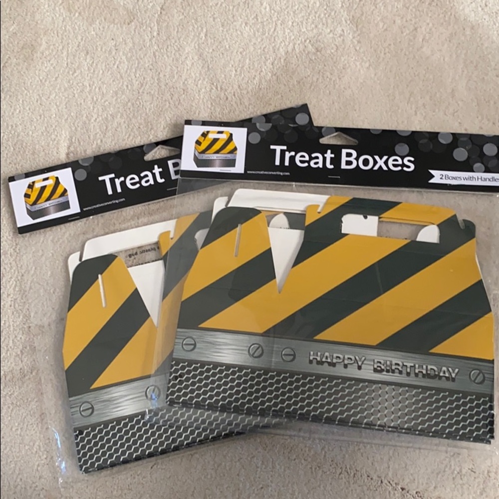 4 Treat Boxes - Construction Zone - Party Loot Box